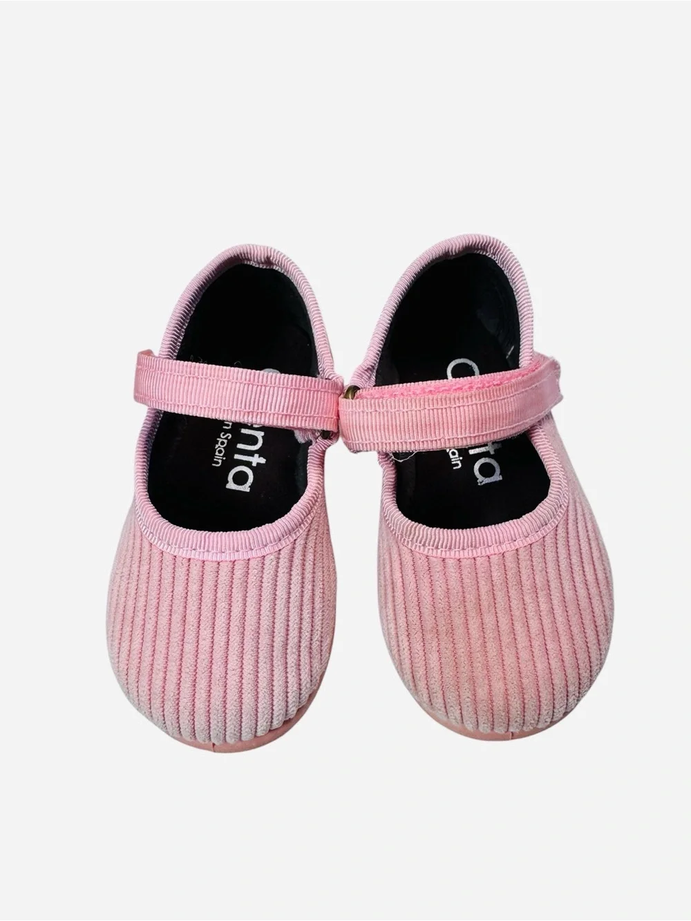 Cienta Corduroy Mary Jane Baby Girl Pink Shoes Made In Spain Size 20 US 5